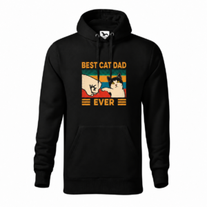 BEST CAT DAD EVER — Bluza Cape 413 męska — czarna