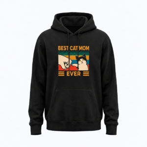 BEST CAT MOM EVER — Bluza JiM Unisex 320 g/m² — czarna