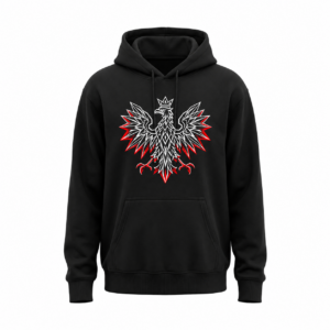 Geometryczny Orzeł — Bluza JiM Unisex 320 g/m² — czarna