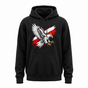 Orzeł i flaga — Bluza JiM Unisex 320 g/m² — czarna