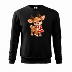 Reniferek w szaliku — Bluza Essential 406 unisex — czarna