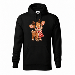 Reniferek w szaliku — Bluza Cape 413 męska — czarna