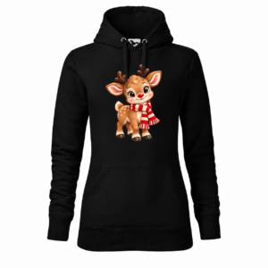 Reniferek w szaliku — Bluza Cape 414 damska — czarna