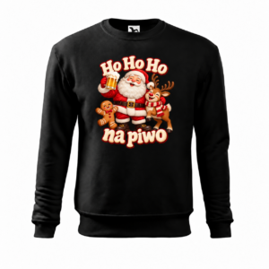Ho Ho Ho na piwo — Bluza Essential 406 unisex — czarna