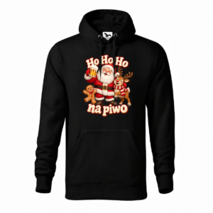 Ho Ho Ho na piwo — Bluza Cape 413 męska — czarna
