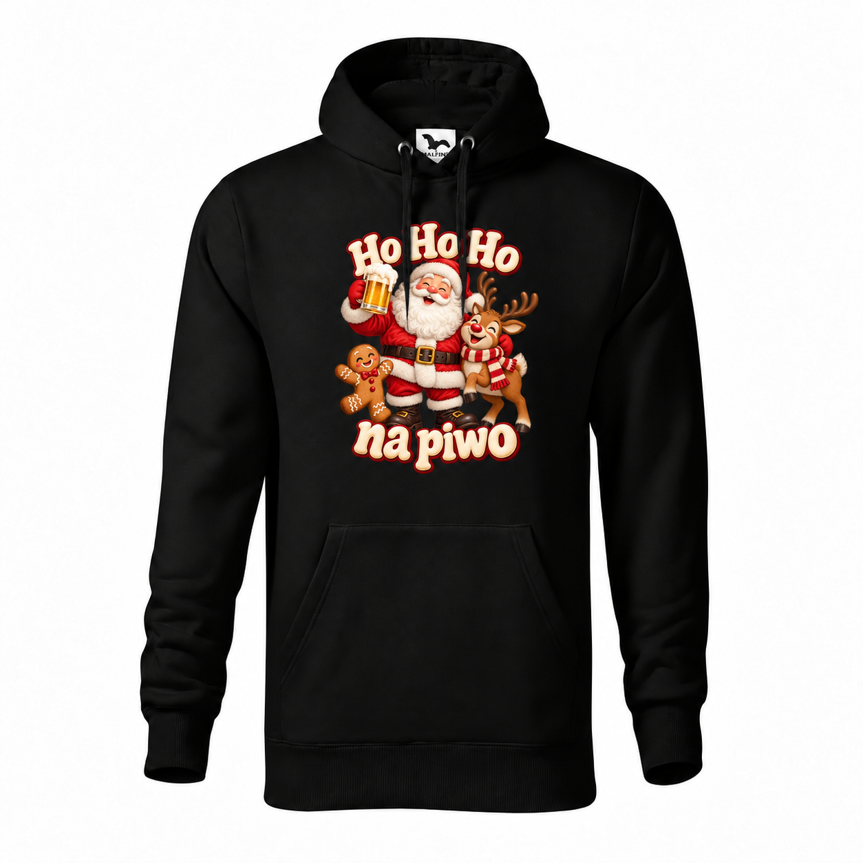 Ho Ho Ho na piwo — Bluza Cape 413 męska — czarna