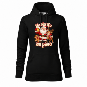 Ho Ho Ho na piwo — Bluza Cape 414 damska — czarna