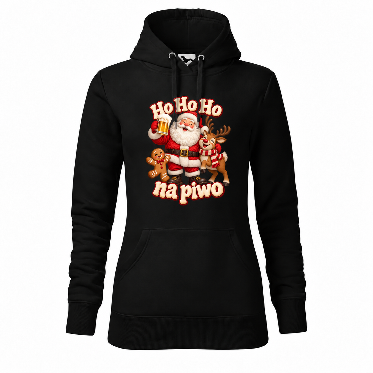 Ho Ho Ho na piwo — Bluza Cape 414 damska — czarna