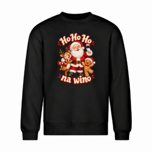 Ho Ho Ho na wino — Bluza Vibe Crew 430 unisex — czarna