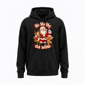 Ho Ho Ho na wino — Bluza JiM Unisex 320 g/m² — czarna