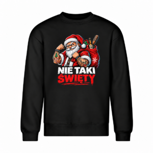 Nie taki święty — Bluza Vibe Crew 430 unisex — czarna