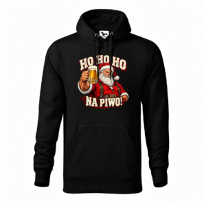 Ho Ho Ho na piwo — Mikołaj z charakterem — Bluza Cape 413 męska — czarna