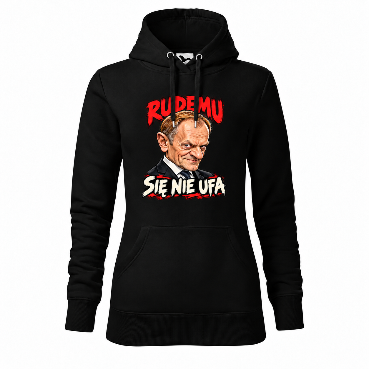 Rudemu się nie ufa — karykatura — Bluza Cape 414 damska — czarna