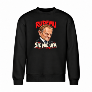 Rudemu się nie ufa — karykatura — Bluza Vibe Crew 430 unisex — czarna