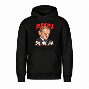 Rudemu się nie ufa — karykatura — Bluza Vibe Hoodie 431 unisex — czarna