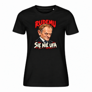 Rudemu się nie ufa — karykatura — Koszulka Edge 814 damska — czarna
