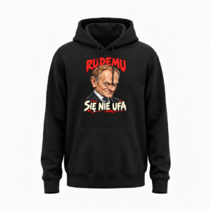 Rudemu się nie ufa — karykatura — Bluza JiM Unisex 320 g/m² — czarna