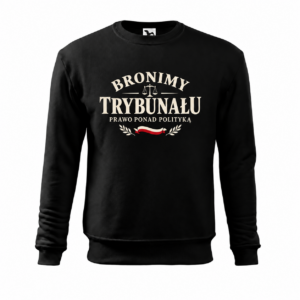 Bronimy Trybunału — prawo ponad polityką — Bluza Essential 406 unisex — czarna