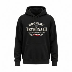 Bronimy Trybunału — prawo ponad polityką — Bluza JiM Unisex 320 g/m² — czarna