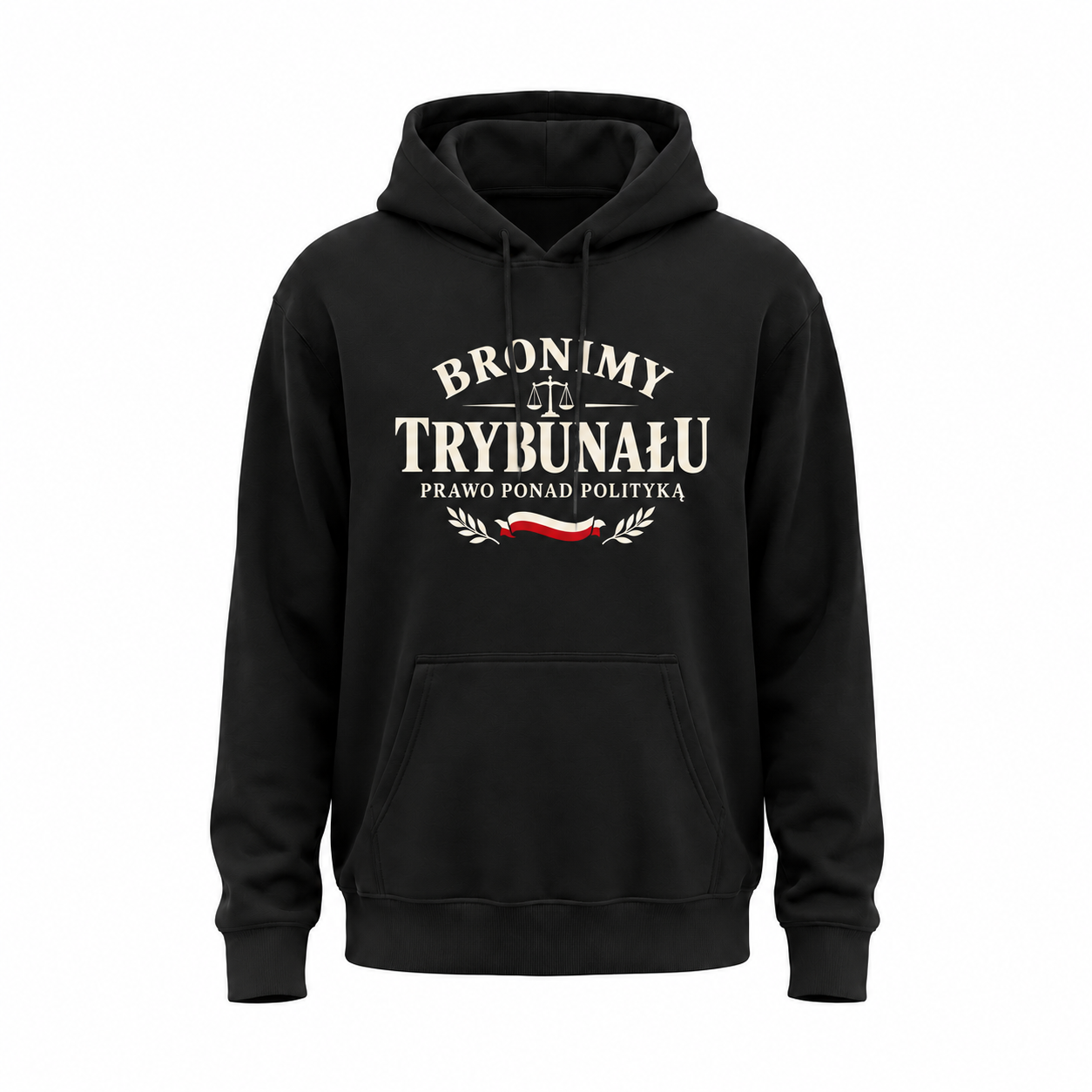 Bronimy Trybunału — prawo ponad polityką — Bluza JiM Unisex 320 g/m² — czarna