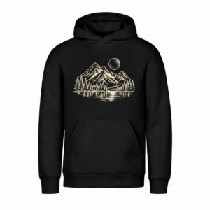 Góry i jezioro — Bluza Vibe Hoodie 431 unisex — czarna