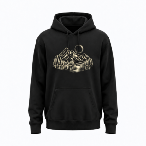Góry i jezioro — Bluza JiM Unisex 320 g/m² — czarna