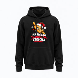 Na święta używam go częściej — wałek — Bluza JiM Unisex 320 g/m² — czarna