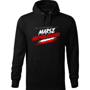 Bluza z kapturem męska czarna - Marsz Niepodległości